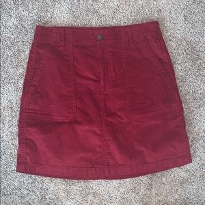 Red burgundy skirt